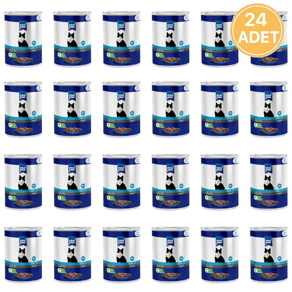 Paw Paw Balıklı Yetişkin Kedi Konservesi 400gr (24 Adet ) ürün görseli 1