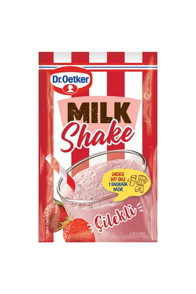 Dr. Oetker Milkshake toz karışımı çilekli 22 gr