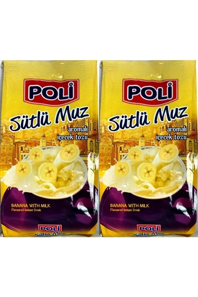 POLI Sütlü Muz Aromalı Içecek Tozu 250 G X 2 Adet