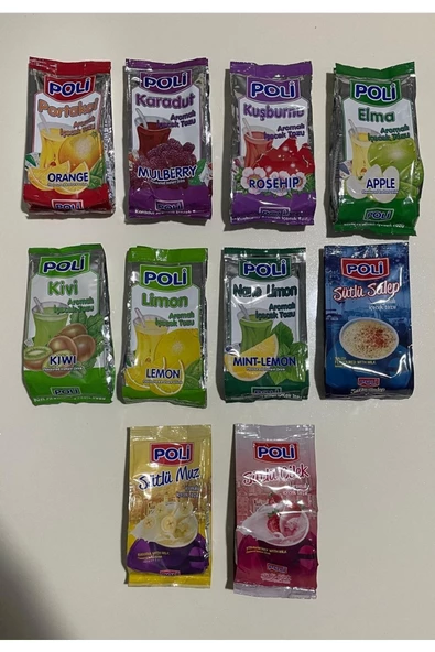 POLİ TOZ İÇECEK Ler Tüm Çeşitler 10 Adet