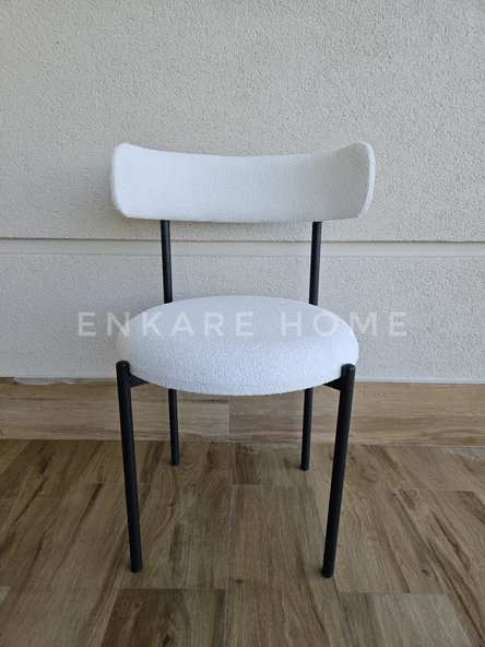Enkare Elisa Sandalye Beyaz Kumaş - 2