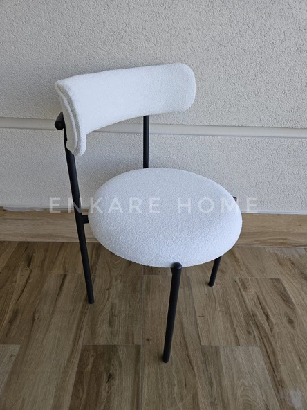 Enkare Elisa Sandalye Beyaz Kumaş - 3