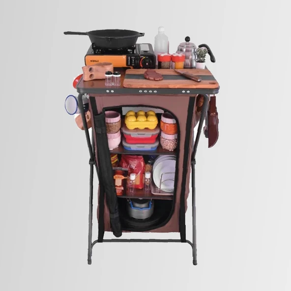 Nurgaz NG C155 Campout Tek Kapılı Kamp Mutfağı ürün görseli 1