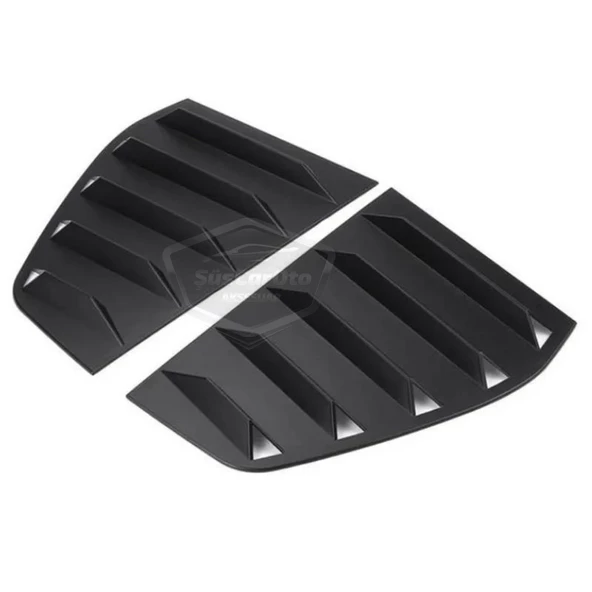 Vw Golf 6 2008-2012 Uyumlu Kelebek Cam Izgarası Kelebek Cam Vizörü Havalandırma Sağ Sol Takım Parlak Siyah - 6