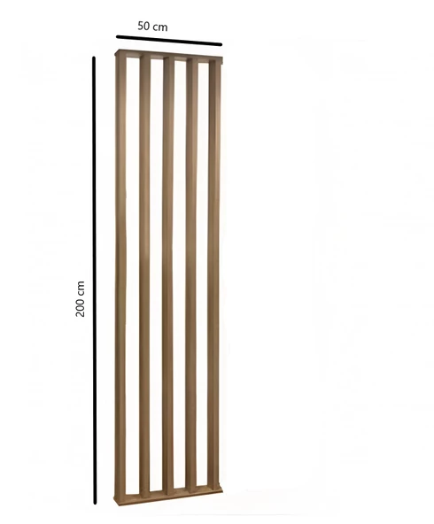 Ahşap Çıtalı Paravan Oda Ayırıcı Seperatör Duvar 50x200 cm - 3
