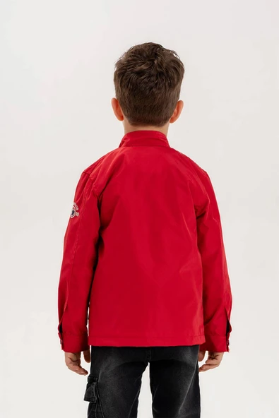 Çift Cepli Fermuarlı Su Geçirmez Erkek Çocuk Ceket - Resim 10