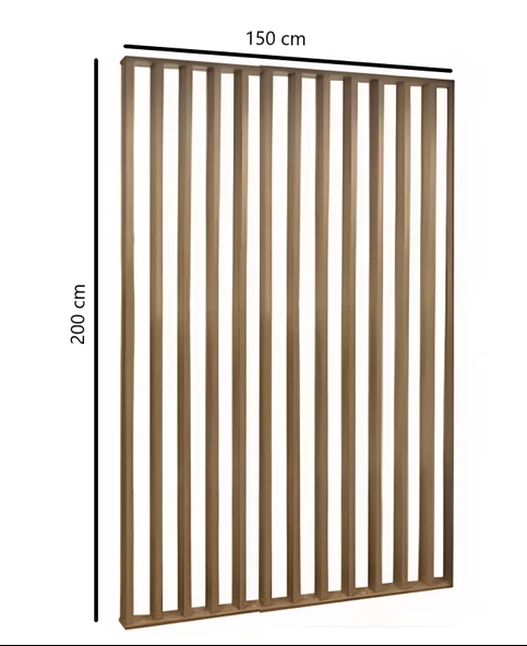 Ahşap Çıtalı Paravan Oda Ayırıcı Seperatör Duvar 150x200 cm - 3