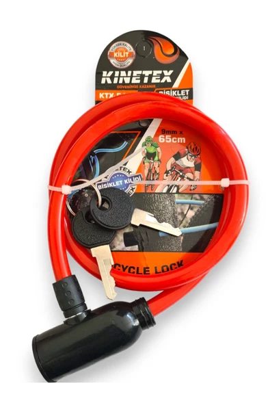 Knitex Kırmızı Bisiklet Kilidi 65 Cm Ktx-516
