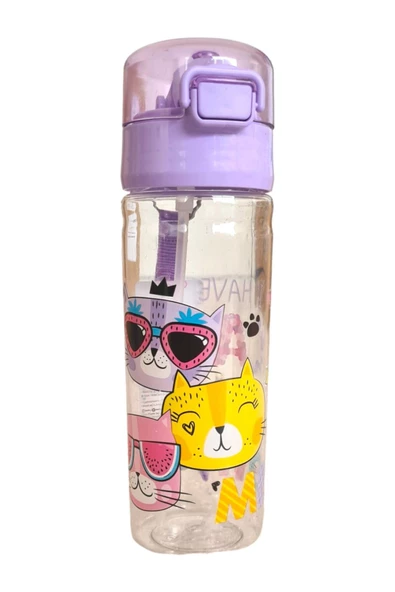 Tuffex Matara Pipetli 500Ml Solo Tp705 Lila Kedi Desenli - 2