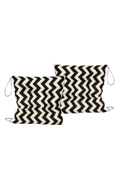 Wellmop Bağcıklı Elyaf Minder 35x35 2Li Siyah - Resim 1