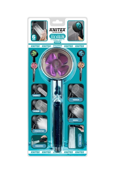 Knitex Ktx-2999 Ayarlı Turbo Fanlı Duş Başlığı - Gri - 3