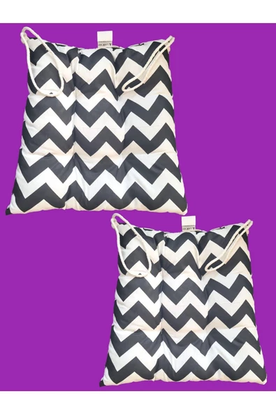 Wellmop Bağcıklı Elyaf Minder 35x35 2Li Siyah - Resim 2