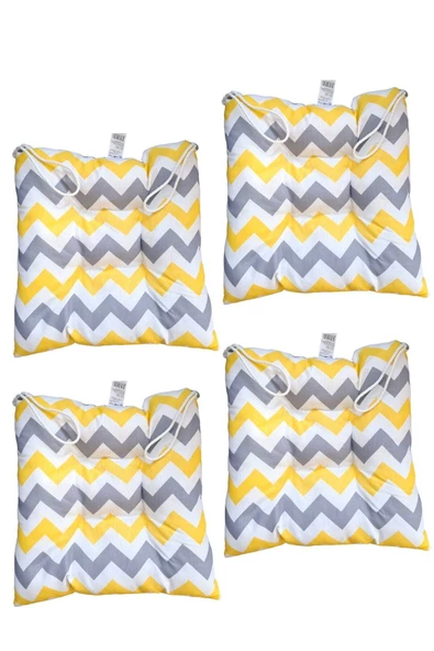 Wellmop Bağcıklı Elyaf Minder 35*35 4Lü Sarı - Resim 2