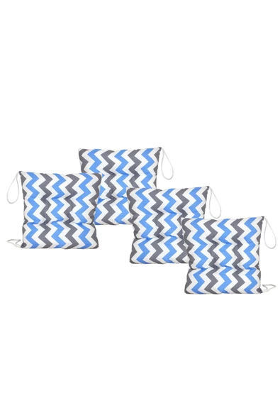 Wellmop Bağcıklı Elyaf Minder 35*35 4Lü Mavi