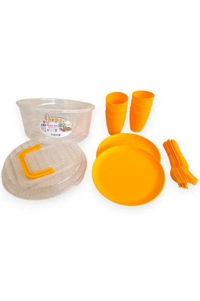 Tuffex Piknik Seti 32 Parça Sarı