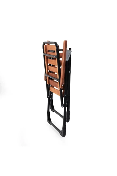 Kapella Ahşap Bistro Set Metal İskelet 52X52 - 5