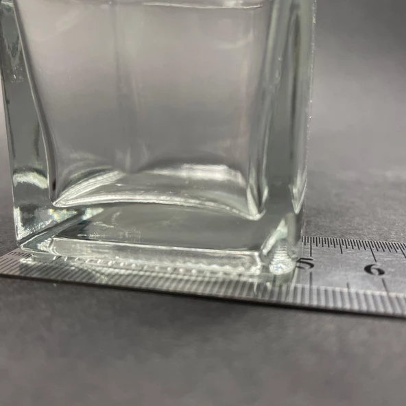 50 Ml Kare Model Cam Damlalıklı Şİşe , Gold Metal Kapaklı , 50 Cc Cam Damlalıklı Köşeli  Şişe x 6 Adet - Resim 3