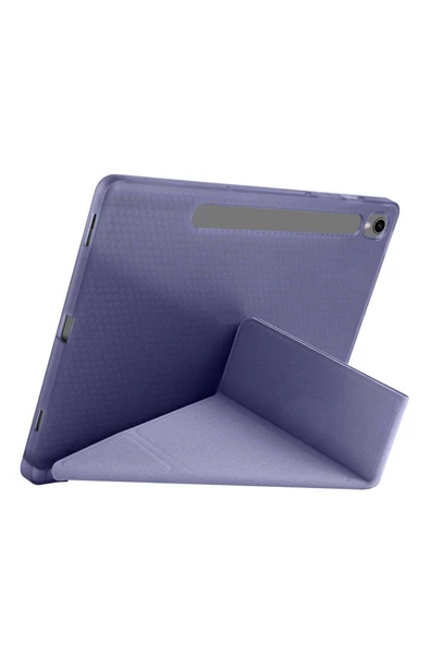 Samsung Galaxy Tab S9 Fe X510 X516 Uyumlu Kılıf Kalem Bölmeli Trifolding Case