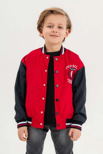 Su Geçirmez Fermuarlı Cepli Erkek Çocuk Ceket - 10