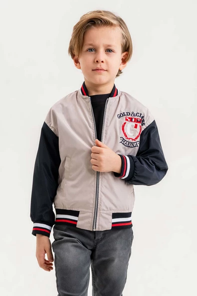 Su Geçirmez Fermuarlı Cepli Erkek Çocuk Ceket - 7