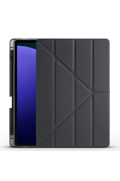 Samsung Galaxy Tab S9 Fe Plus Sm-X610 Kılıf Kalem Bölmeli Silikon Smart Cover Tablet Kılıfı