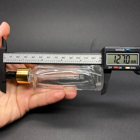 50 Ml Milano Model Cam Damlalıklı Şİşe , Gold Metal Kapaklı , 50 Cc Cam Damlalıklı Milano Şişe x 6 Adet - Resim 3