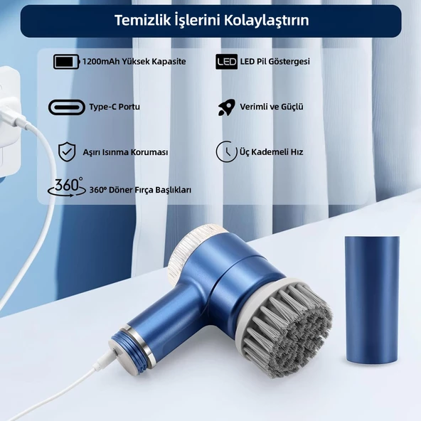 Mioji Mio CB160 Yeni Nesil 2000mAh Çok Amaçlı Temizlik Fırçası - Beyaz - 11