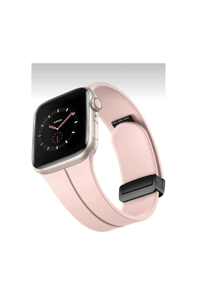 DKMProtect Apple Watch 1 2 3 4 5 6 7 8 SE 42mm/44mm/45mm/49mm A+ Kordon Ayarlanabilir Magnetic Klipsli Silikon