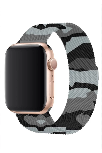 DKMProtect Apple watch 1 2 3 4 5 6 7 8 SE 42 44 45 49 mm Uyumlu Mıknatıslı Hasır Çelik Paslanmaz Kordon