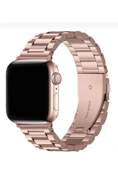 DKMProtect Apple Watch 1 2 3 4 5 6 7 8 9 SE 42 44 45 49 mm Paslanmaz Çelik Klipsli Saat Kordon Kayış Bileklik