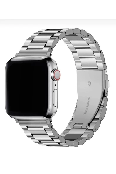 DKMProtect Apple Watch 1 2 3 4 5 6 7 8 9 SE 42 44 45 49 mm Paslanmaz Çelik Klipsli Saat Kordon Kayış Bileklik