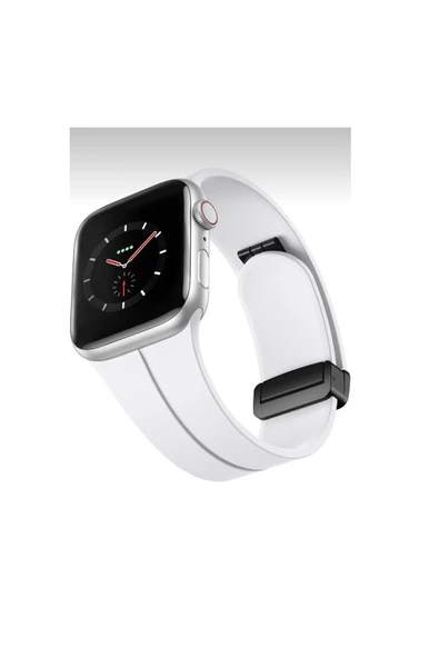 DKMProtect Apple Watch 1 2 3 4 5 6 7 8 SE 42mm/44mm/45mm/49mm A+ Kordon Ayarlanabilir Magnetic Klipsli Silikon