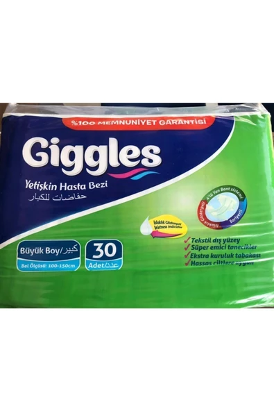 Giggles Hasta Bezi Bağlamalı Large Beden 30 Adet