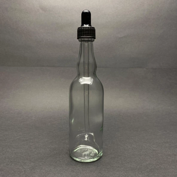 100 Ml Boğumlu Model Cam Damlalıklı Şİşe , Plastik Kapaklı , 100 Cc Cam Damlalıklı Boğumlu Şişe x 6 Adet - Resim 2