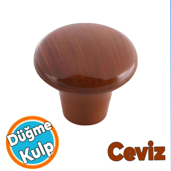 Mobilya Düğme Sert Plastik Ceviz Dolap Mutfak Dolabı Çekmece Dolap Kapak Kulpu Kulbu Kulp ürün görseli