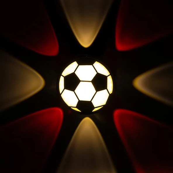 Powermaster PM-24456 Gün Işığı - Kırmızı Futbol Topu Dekoratif LED Duvar Aplik - 6