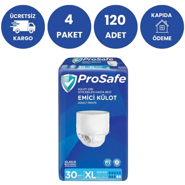 Prosafe Ekstra Büyük Boy (XL) 30'lu 4 Paket Yetişkin Emici Külot ürün görseli 1