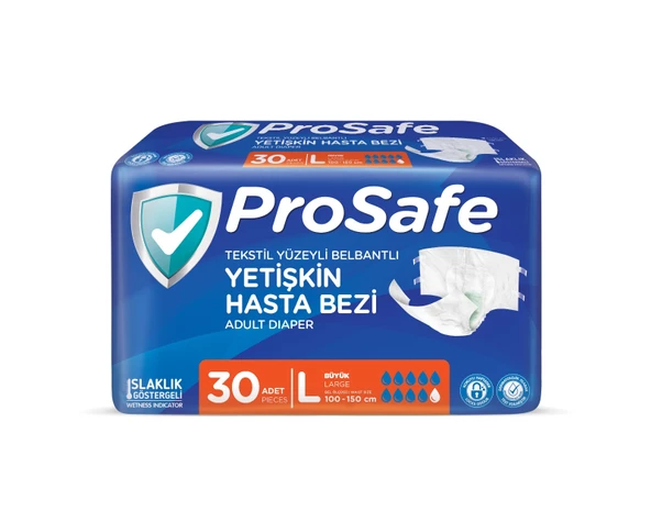 Prosafe Belbantlı Büyük Boy (L) Hasta Bezi 30'lu