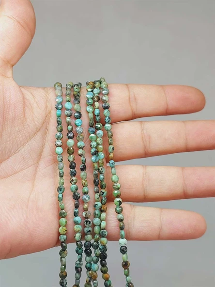 Afrika Turkuaz Taşı YASSI Dizi 2.5*4mm (51212) ürün görseli