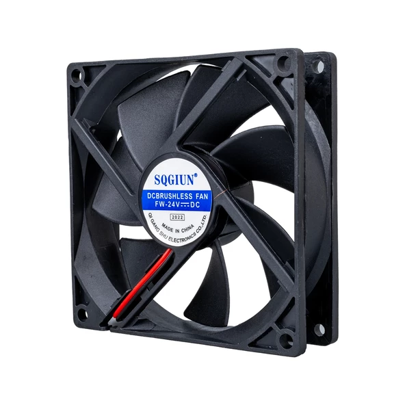 Ayt Powermaster IC-216 2 Pin Kablolu 92X92X25 Mm 24 Volt Fırçasız DC Kasa Fanı Soğutucu Fan 9.2x9.2x2.5 cm - Resim 2