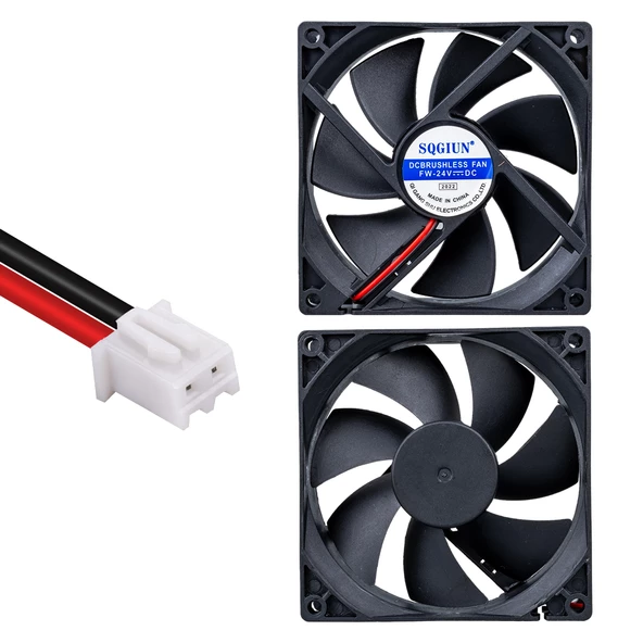 Ayt Powermaster IC-216 2 Pin Kablolu 92X92X25 Mm 24 Volt Fırçasız DC Kasa Fanı Soğutucu Fan 9.2x9.2x2.5 cm ürün görseli 1
