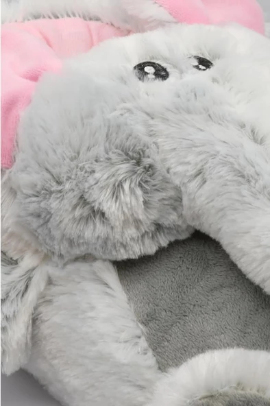 Twigy AA 0635 TW ELEPHANT Kadın Hayvanlı Panduf Gri 36-41 - 2