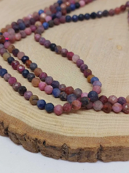 Yakut & Safir Taşı Dizi 4mm (51220) - 3