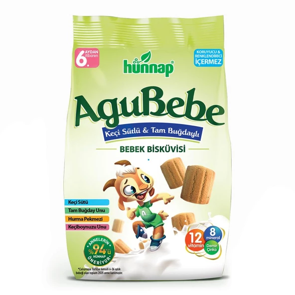Hünnap Agu Bebe Tam Buğday Unlu Keçi Sütlü Bebek Bisküvisi 400 GR - 4
