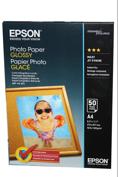 Epson A4 200Gram 50'li Fotoğraf Kağıdı S042539