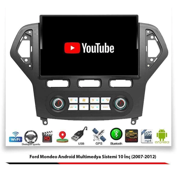 Ford Mondeo Android Multimedya Sistemi 10 İnç (2007-2012) 4 GB Ram 64 GB Hafıza 8 Çekirdek Navigatör - 3