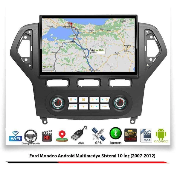 Ford Mondeo Android Multimedya Sistemi 10 İnç (2007-2012) 4 GB Ram 64 GB Hafıza 8 Çekirdek Navigatör - 5