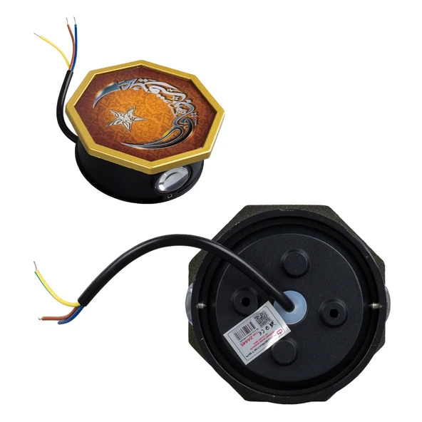 Powermaster Duvar Aplik Ay Yıldız Hilal Dekoratif Led Aplik Gece Lambası Aydınlatma 115x115x51 mm - 2