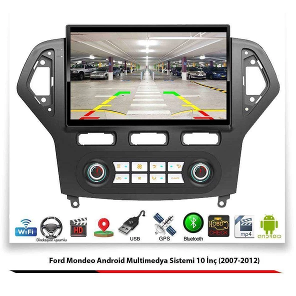 Ford Mondeo Android Multimedya Sistemi 10 İnç (2007-2012) 4 GB Ram 64 GB Hafıza 8 Çekirdek Navigatör - 4