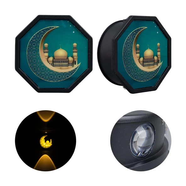 Ayt Powermaster Duvar Aplik Taç Mahal Dekorlu Dekoratif Gece Lambası Aplik Led Aydınlatma 115x115x51 mm - 4